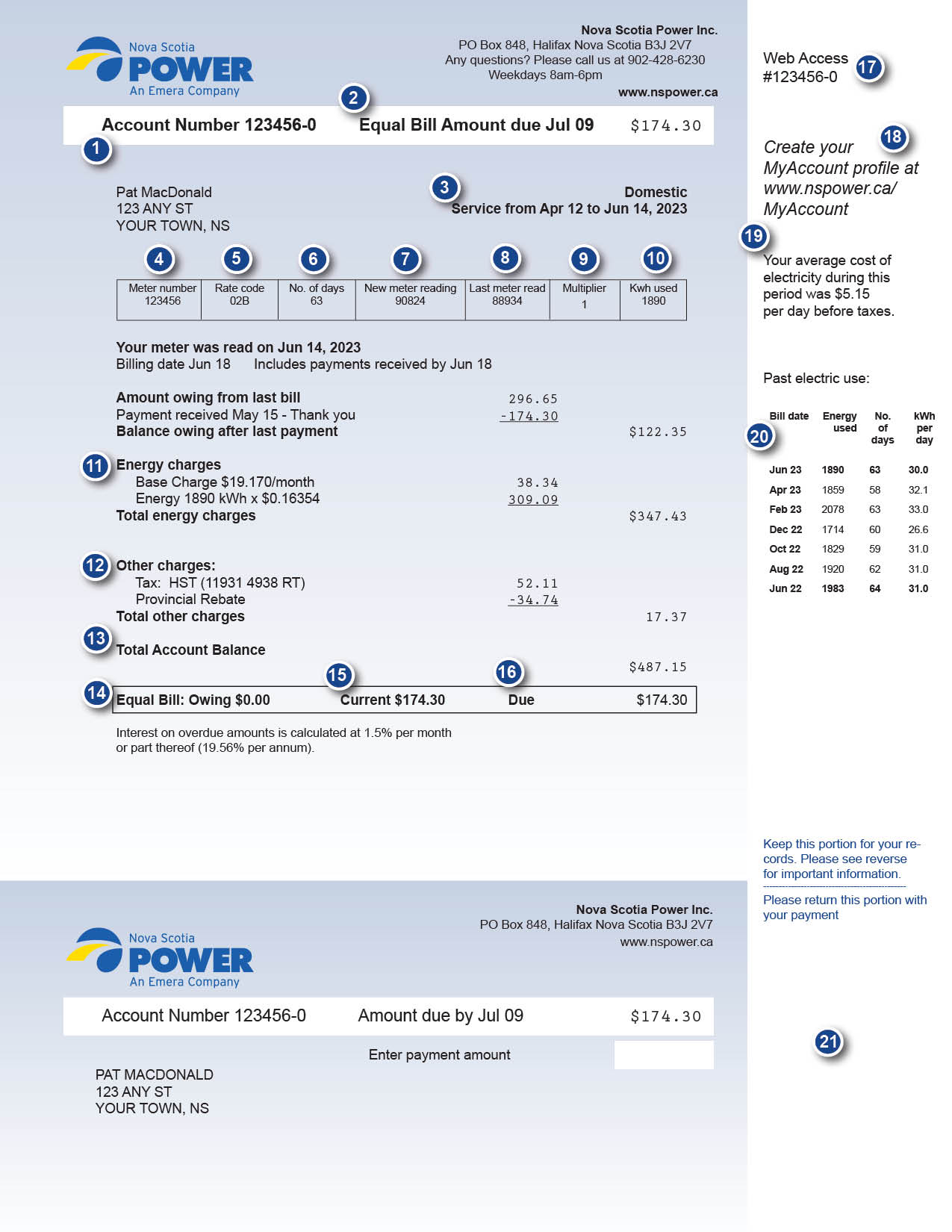 Read Your Bill | Billing and Payments| Nova Scotia Power