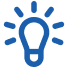 Blue lightbulb icon