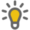 Colour lightbulb icon