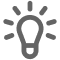 Gray lightbulb icon